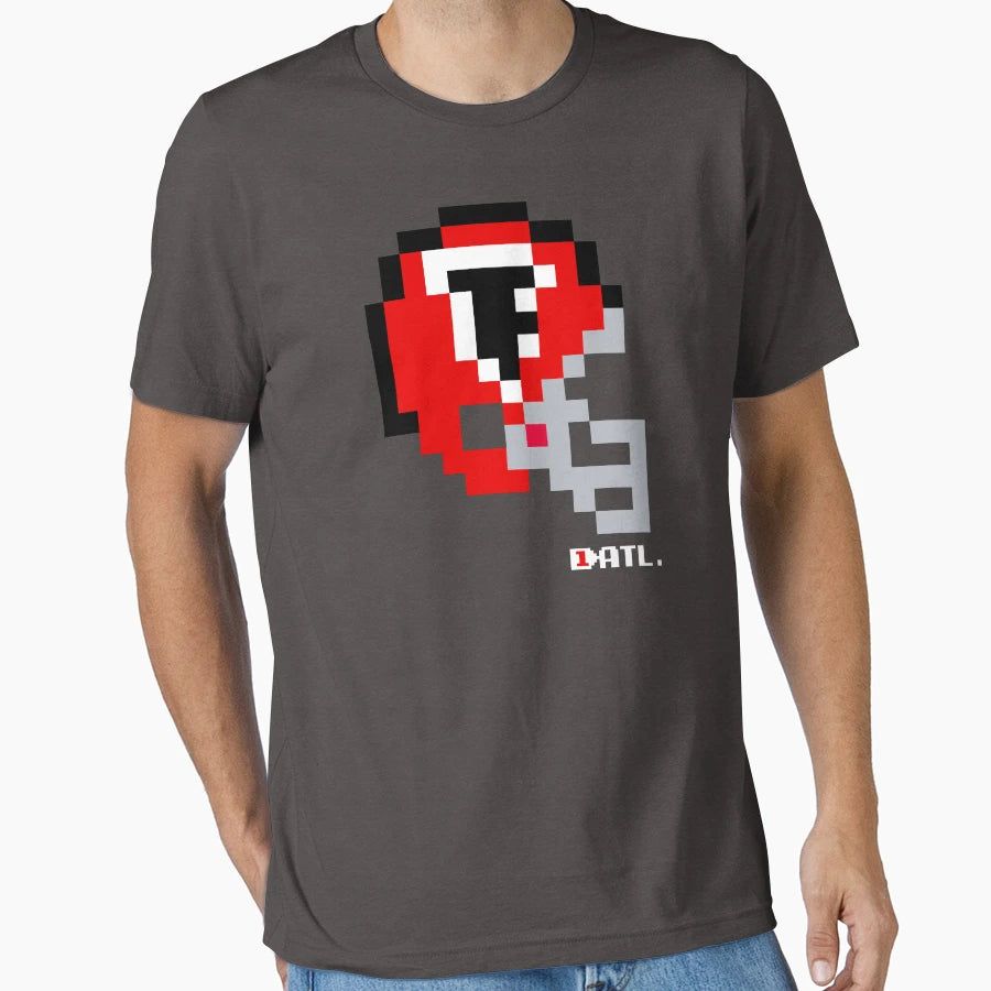 Atl Red Helmet Tecmo Bowl T-Shirt - Fun Novelty Design Men Women - T-Shirt, Sweatshirt, Hoodie
