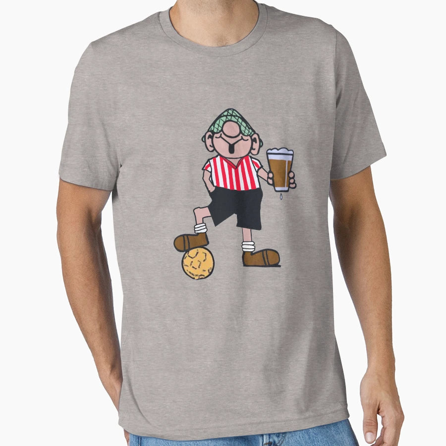 Andy Capp Red And White Football T-Shirt - Novelty Apparel Unisex - T-Shirt, Sweatshirt, Hoodie