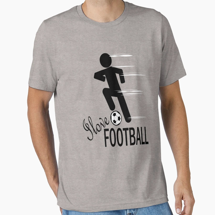 I Love Foorball Playground Ootball T-Shirt - Custom Art Print Men Women - T-Shirt, Sweatshirt, Hoodie