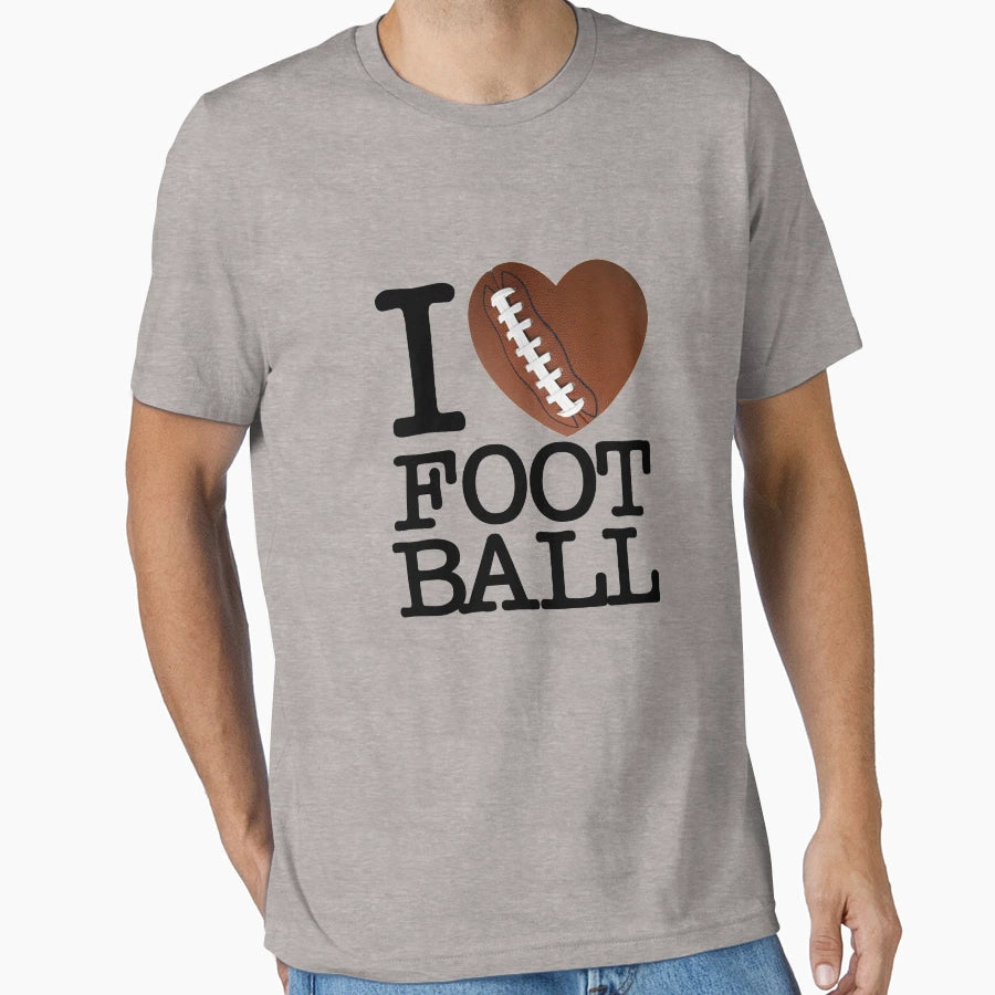 I Heart Football T-Shirt - Trendy Graphic for Adults - T-Shirt, Sweatshirt, Hoodie