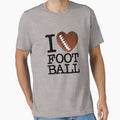 I Heart Football T-Shirt - Trendy Graphic for Adults - T-Shirt, Sweatshirt, Hoodie