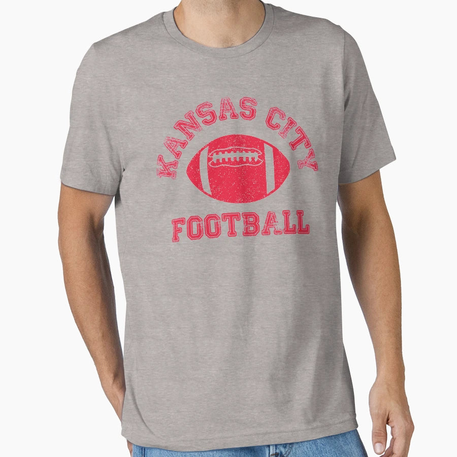 Kansas City Distressed Pro Football Team T-Shirt - Graphic Print for Adults - T-Shirt, Sweatshirt, Hoodie