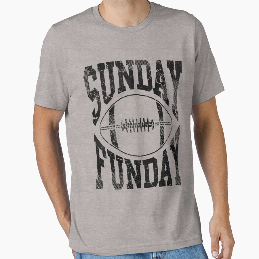Sunday Funday Football T-Shirt - Minimalist Print Men Women - T-Shirt, Sweatshirt, Hoodie