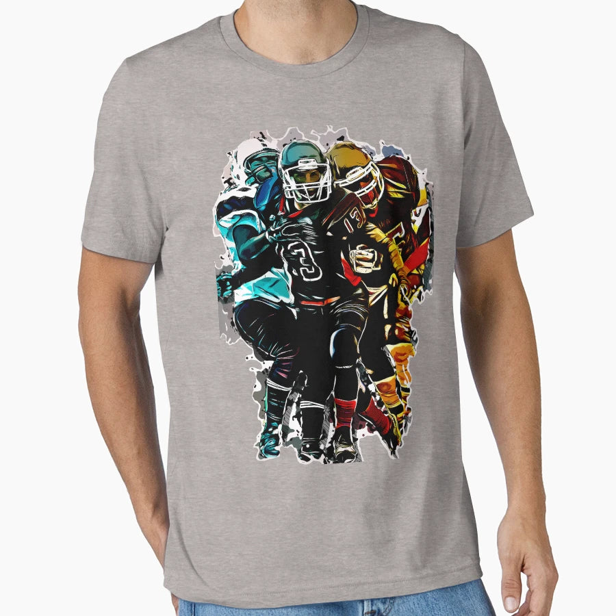 Football Sports Fantasy Game Clipart T-Shirt - Trendy Graphic for Adults - T-Shirt, Sweatshirt, Hoodie