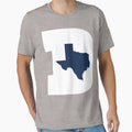 D Texas White Blue T-Shirt - Graphic Print for Adults - T-Shirt, Sweatshirt, Hoodie