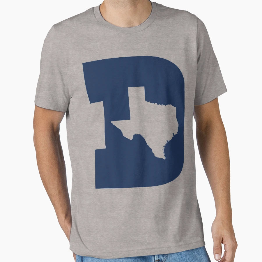 D Texas Blue Cut Out T-Shirt - Trendy Graphic for Adults - T-Shirt, Sweatshirt, Hoodie