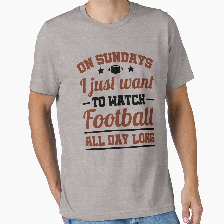Sunday Football T-Shirt - Graphic Print Men Women - T-Shirt, Sweatshirt, Hoodie