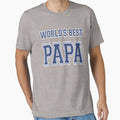 Worlds Best Papa Athletic T-Shirt - Minimalist Print Unisex - T-Shirt, Sweatshirt, Hoodie
