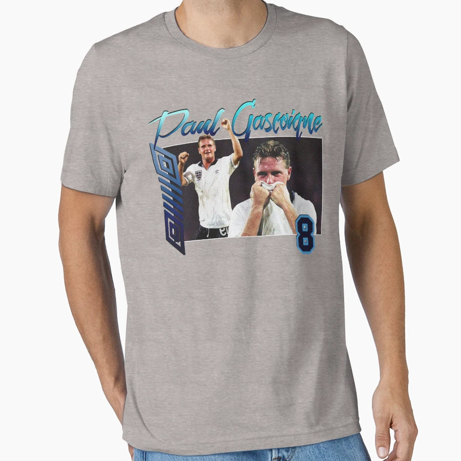 Paul Gascoigne 90S T-Shirt - Custom Art Print Unisex - T-Shirt, Sweatshirt, Hoodie