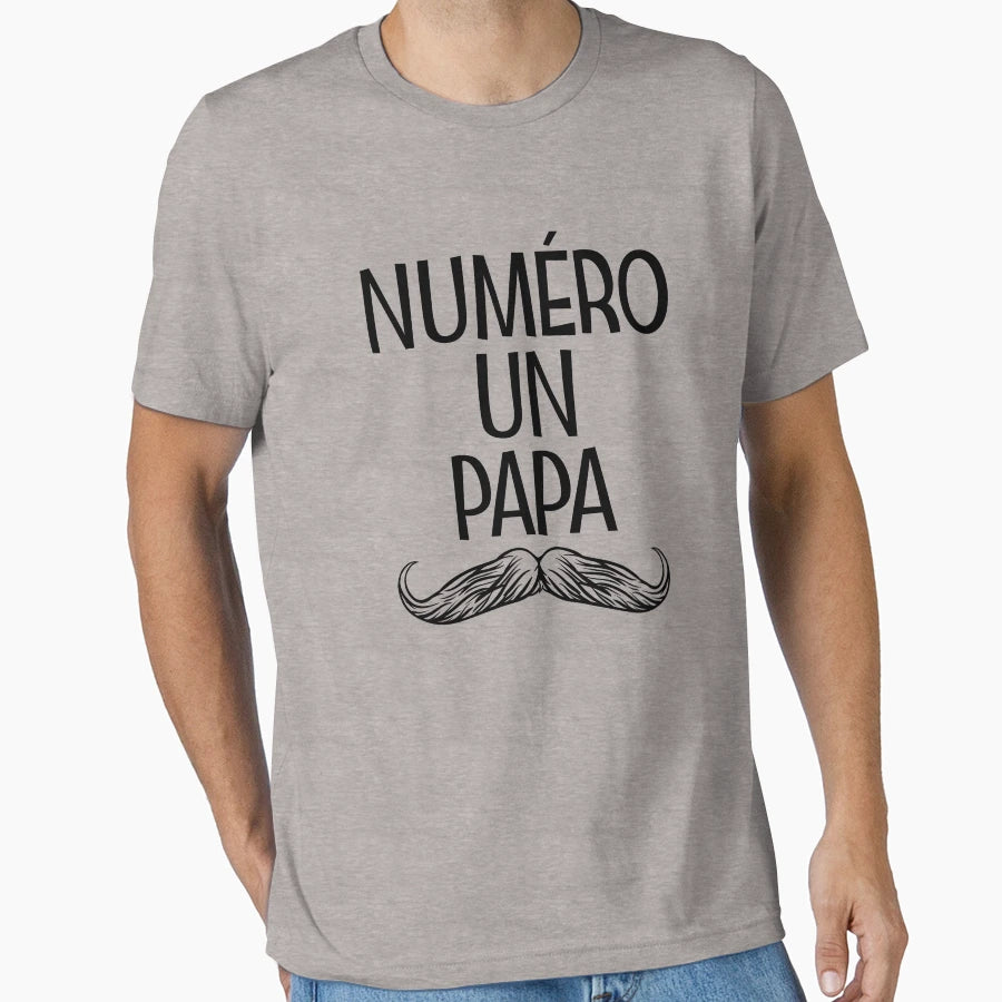 Numero Un Papa French Dad Fathers Day T-Shirt - Custom Art Print Unisex - T-Shirt, Sweatshirt, Hoodie