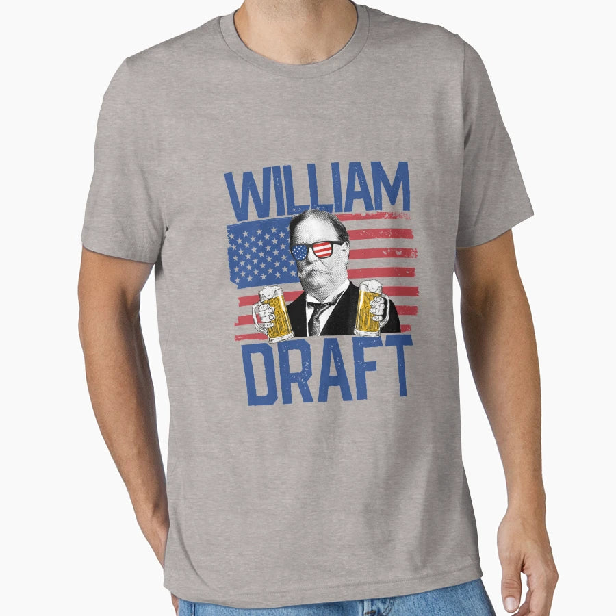 William Draft 4Th July Drinking T-Shirt - Minimalist Print Unisex - T-Shirt, Sweatshirt, Hoodie