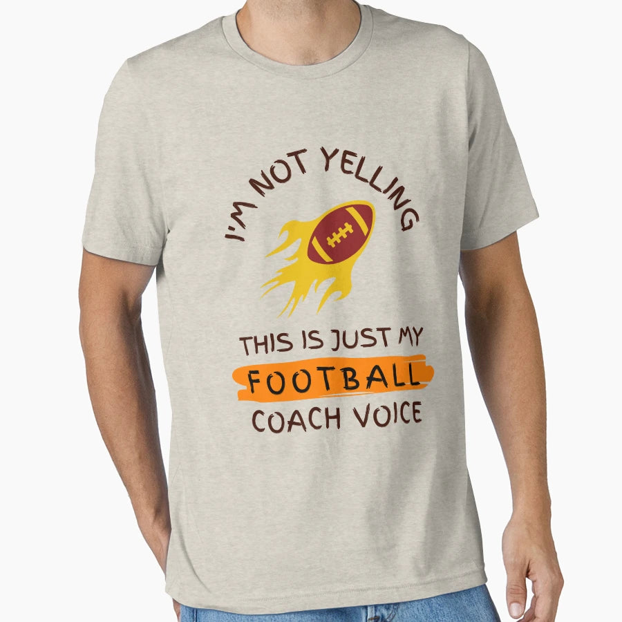Football Coaching Voice Football T-Shirt - Aesthetic Graphic for Adults - T-Shirt, Sweatshirt, Hoodie