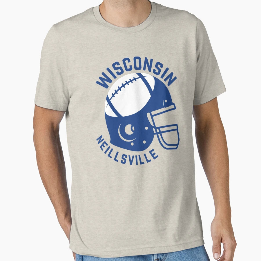 Wisconsin Neillsville Football T-Shirt - Custom Art Print Unisex - T-Shirt, Sweatshirt, Hoodie