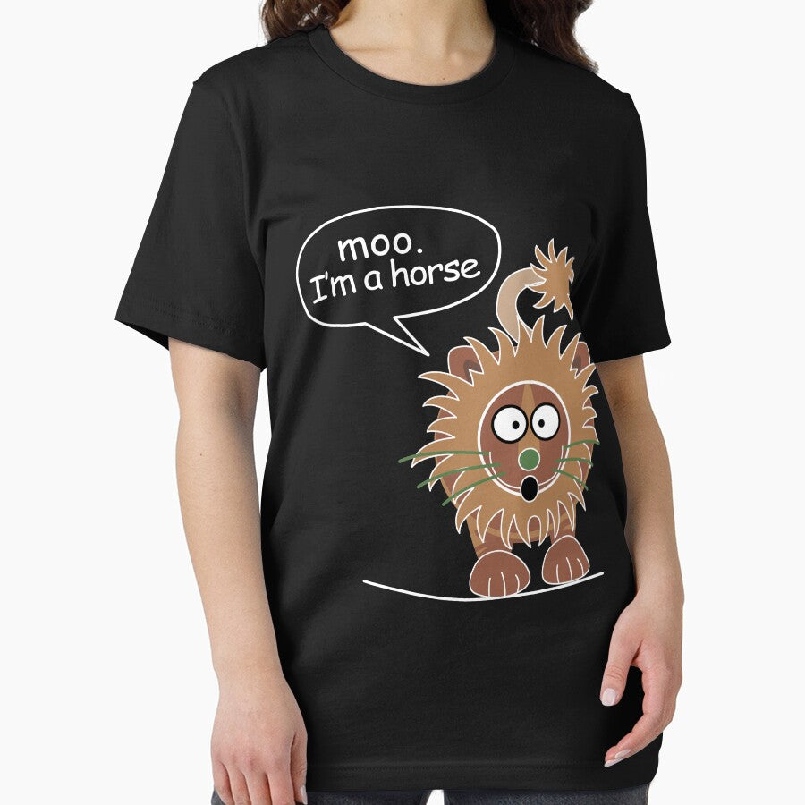Moo. I'm a horse by Indestructibbo - Adult & Kids T-Shirts, Sweatshirts & Hoodies apparel design preview 2