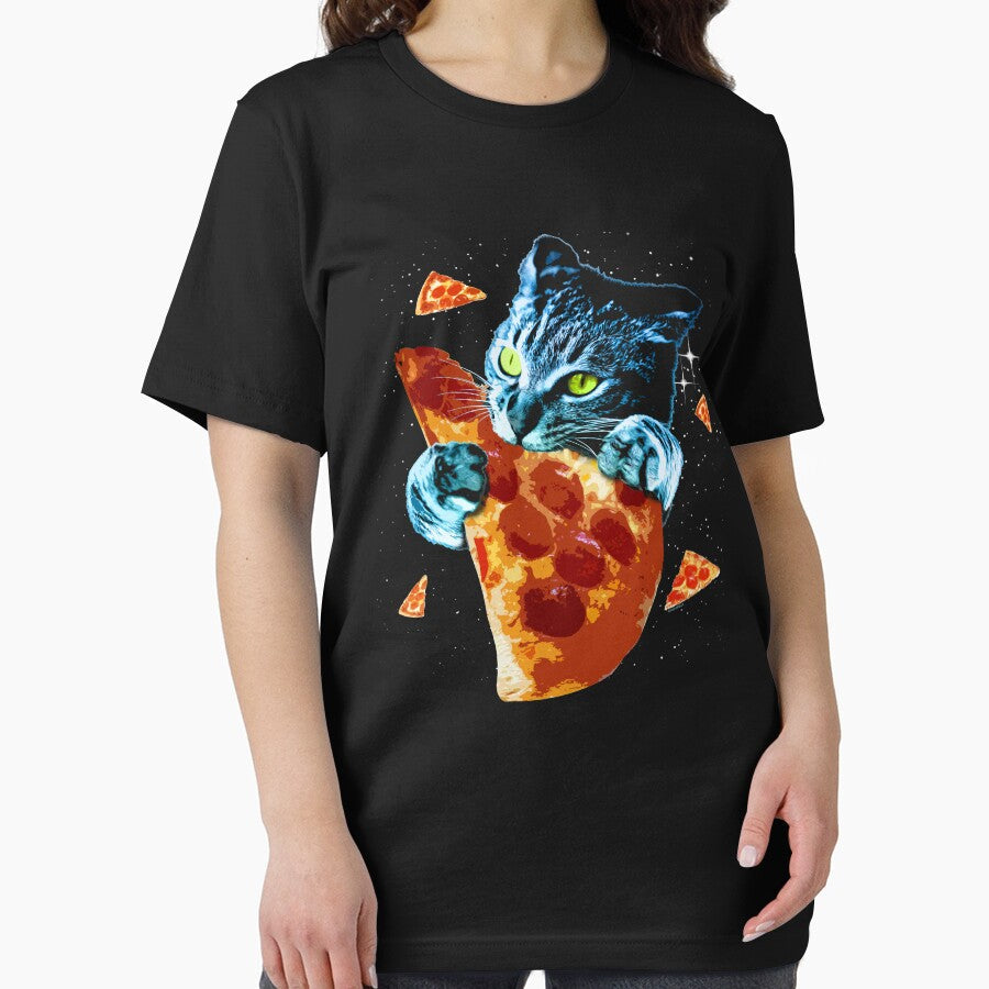Pizza Cat in Space by ROBOTFACE - Adult & Kids T-Shirts, Sweatshirts & Hoodies apparel design preview 2