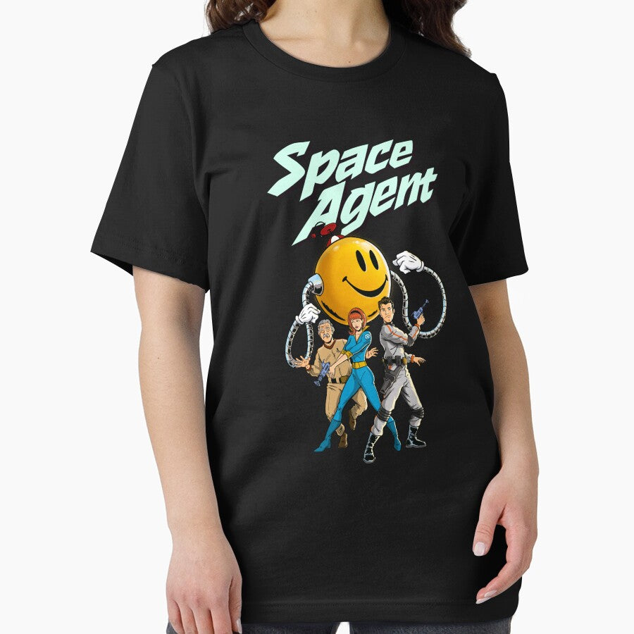 Space Agent Heroes Posed for Action by JonesComics - Adult & Kids T-Shirts, Sweatshirts & Hoodies apparel design preview 2