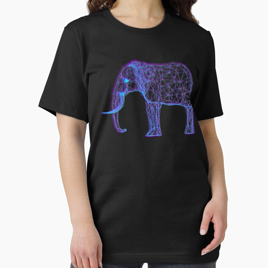 3D Elephant Anaglyph Stereoscopic Effect by Denis - Adult & Kids T-Shirts, Sweatshirts & Hoodies apparel design preview 2