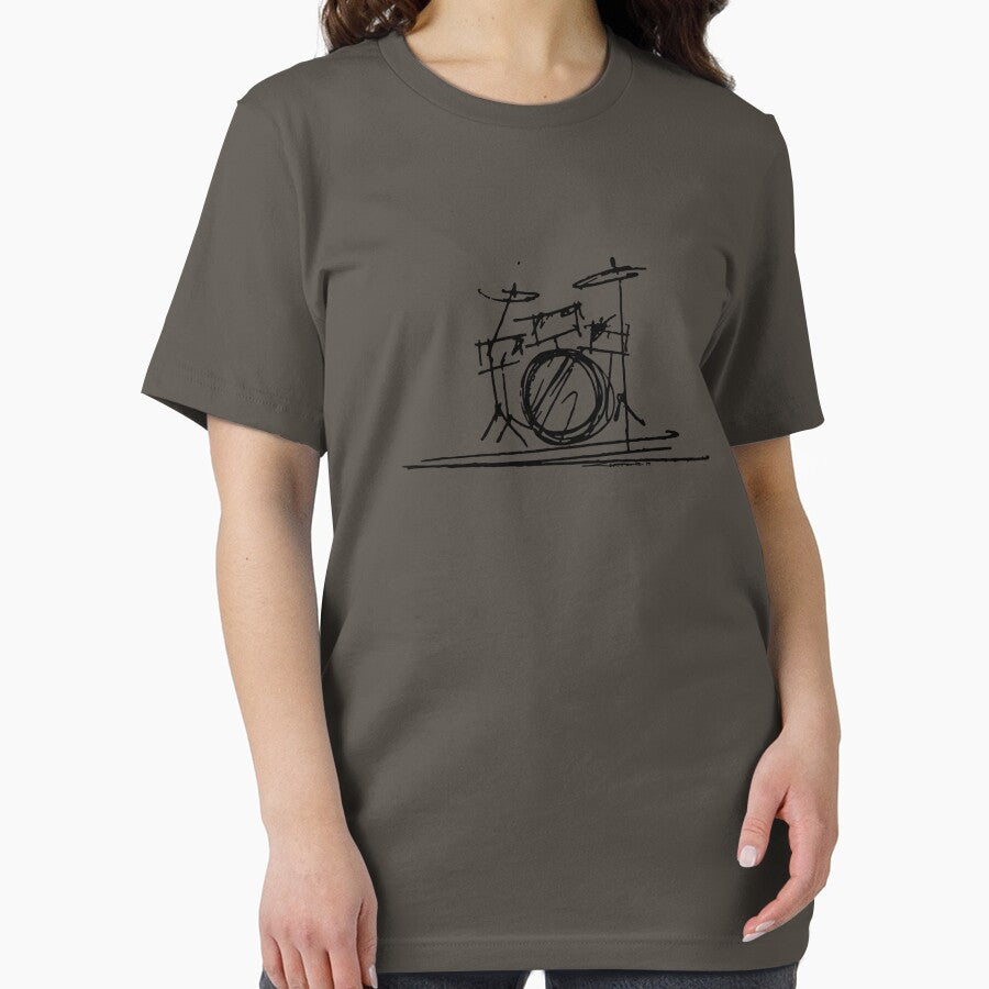 Drum Set black by Gelle Studio - Adult & Kids T-Shirts, Sweatshirts & Hoodies apparel design preview 2