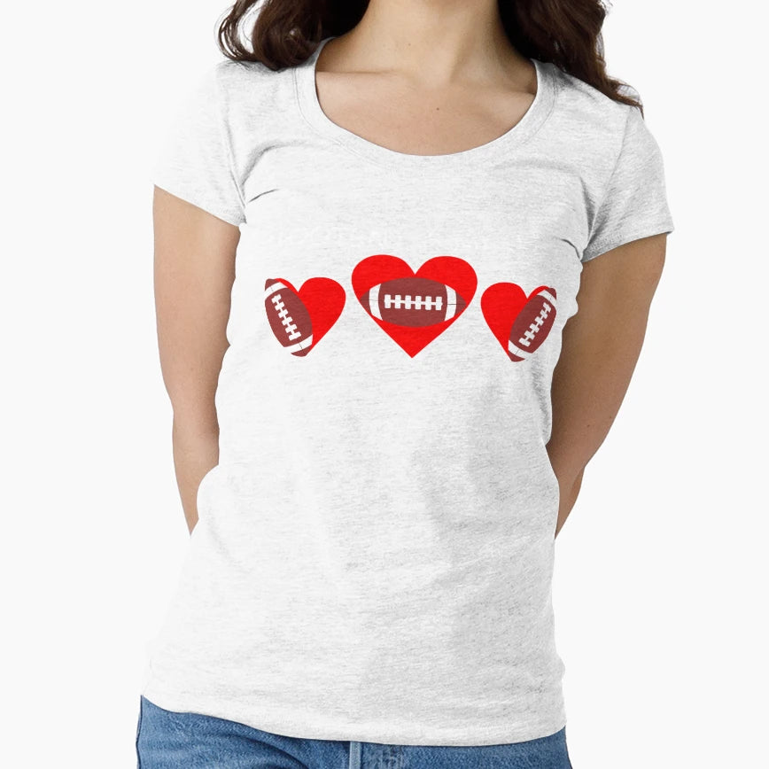 Heart Valentines Day Football Is My Life T-Shirt - Unique Graphic Unisex - T-Shirt, Sweatshirt, Hoodie