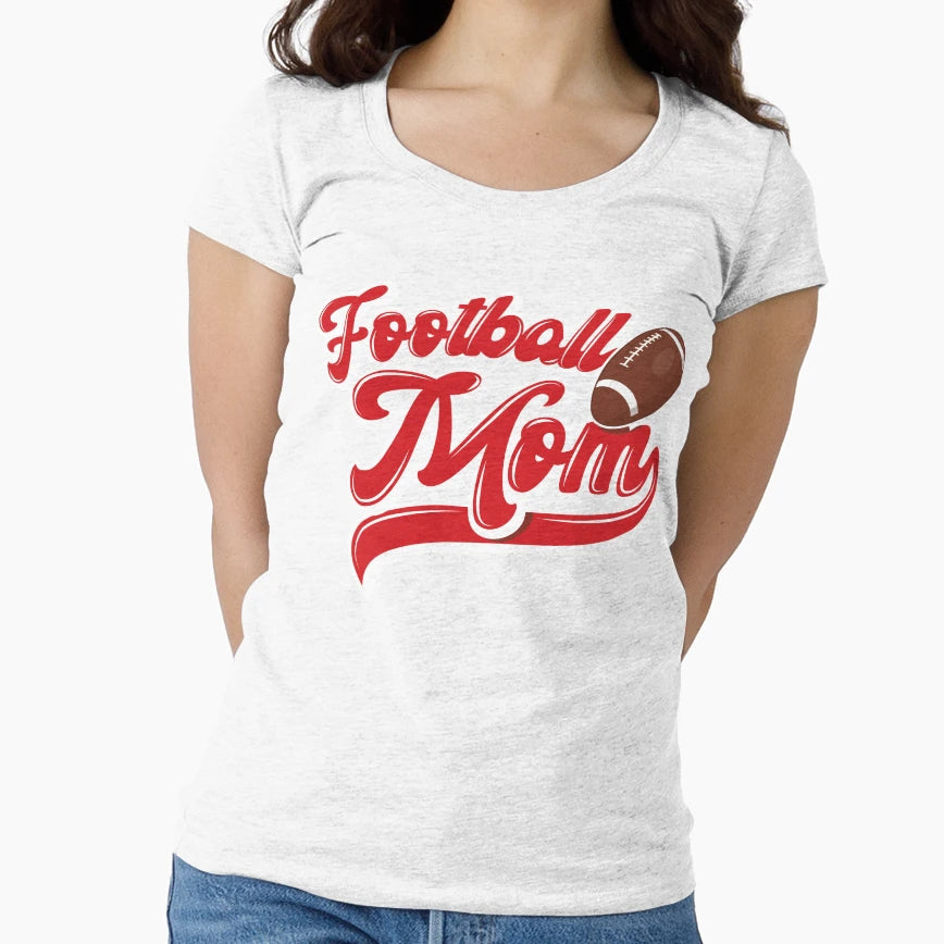 Football Mom Red And Blue T-Shirt - Graphic Print for Adults - T-Shirt, Sweatshirt, Hoodie