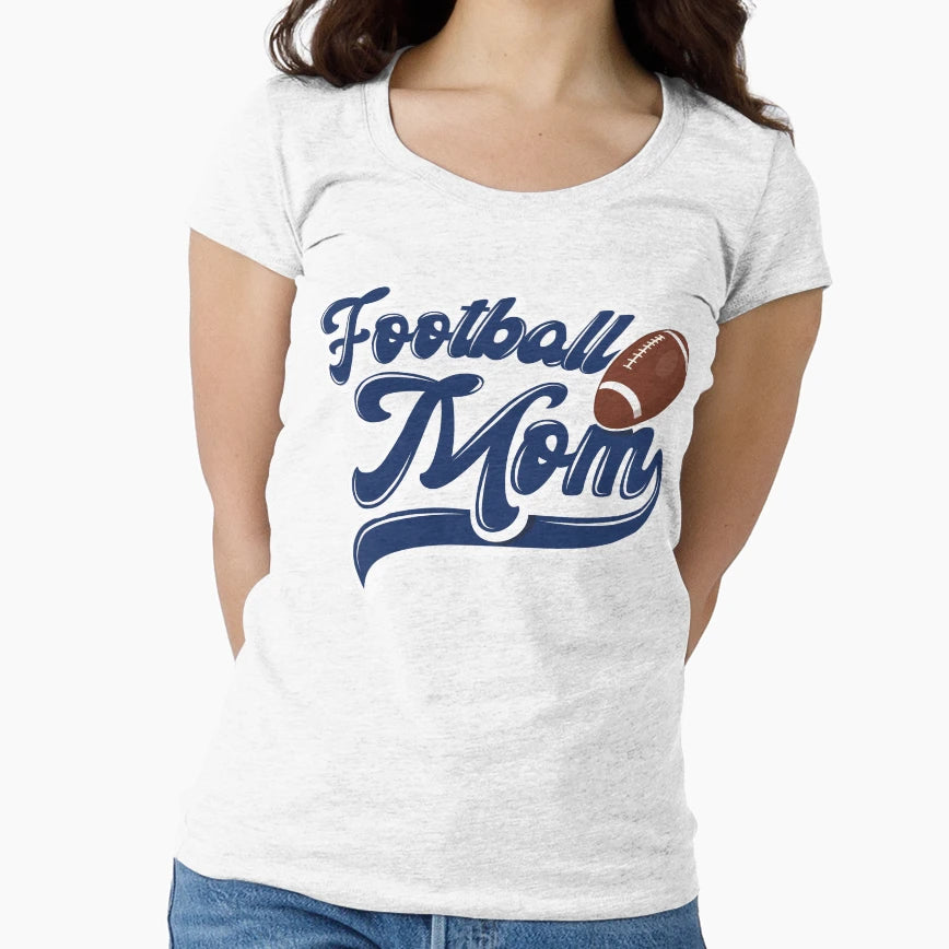 Football Mom Blue And Red T-Shirt - Fun Novelty Design for Adults - T-Shirt, Sweatshirt, Hoodie
