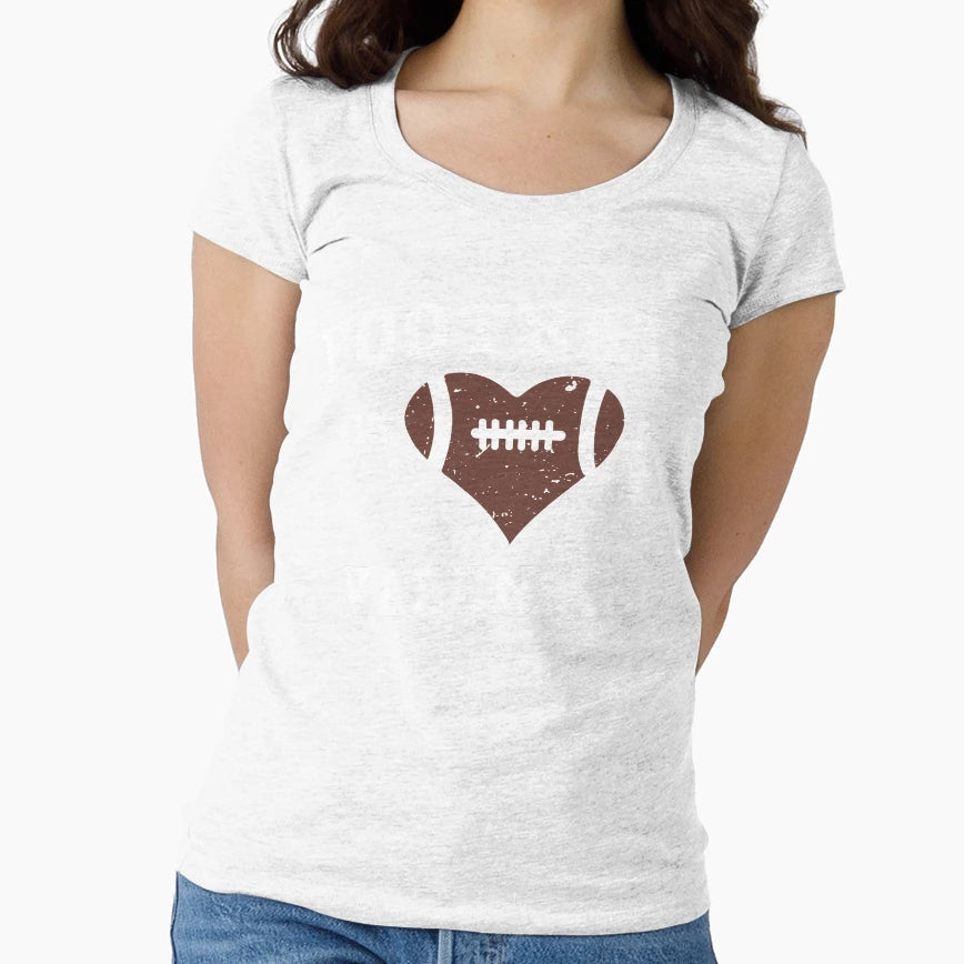 Football Is My Valentine Game Day Kick T-Shirt - Trendy Graphic for Adults - T-Shirt, Sweatshirt, Hoodie