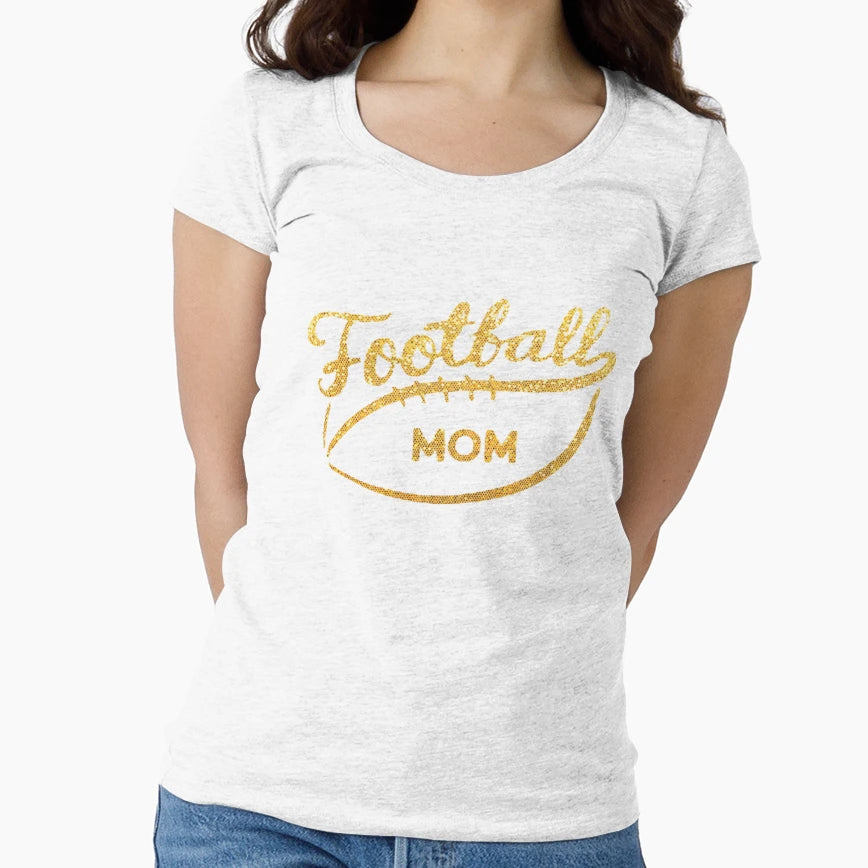 Football Mom T-Shirt - Custom Art Print Men Women - T-Shirt, Sweatshirt, Hoodie