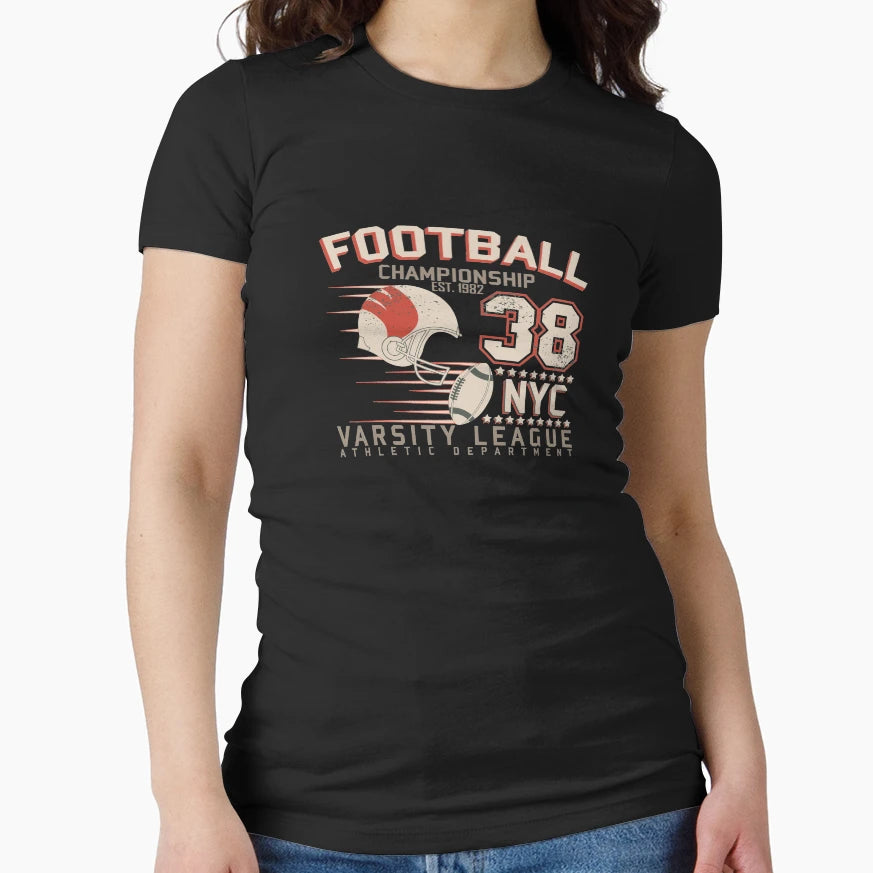 Football Championship Varsity League T-Shirt - Custom Art Print Unisex - T-Shirt, Sweatshirt, Hoodie