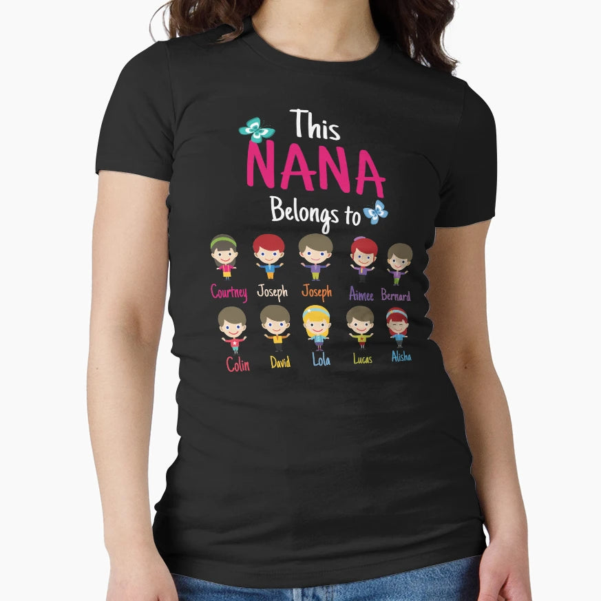 This Nana Belongs To Courtney T-Shirt - Aesthetic Graphic for Adults - T-Shirt, Sweatshirt, Hoodie