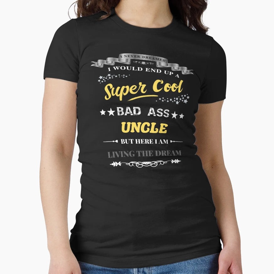 Super Uncle Yellow T-Shirt - Graphic Print for Adults - T-Shirt, Sweatshirt, Hoodie