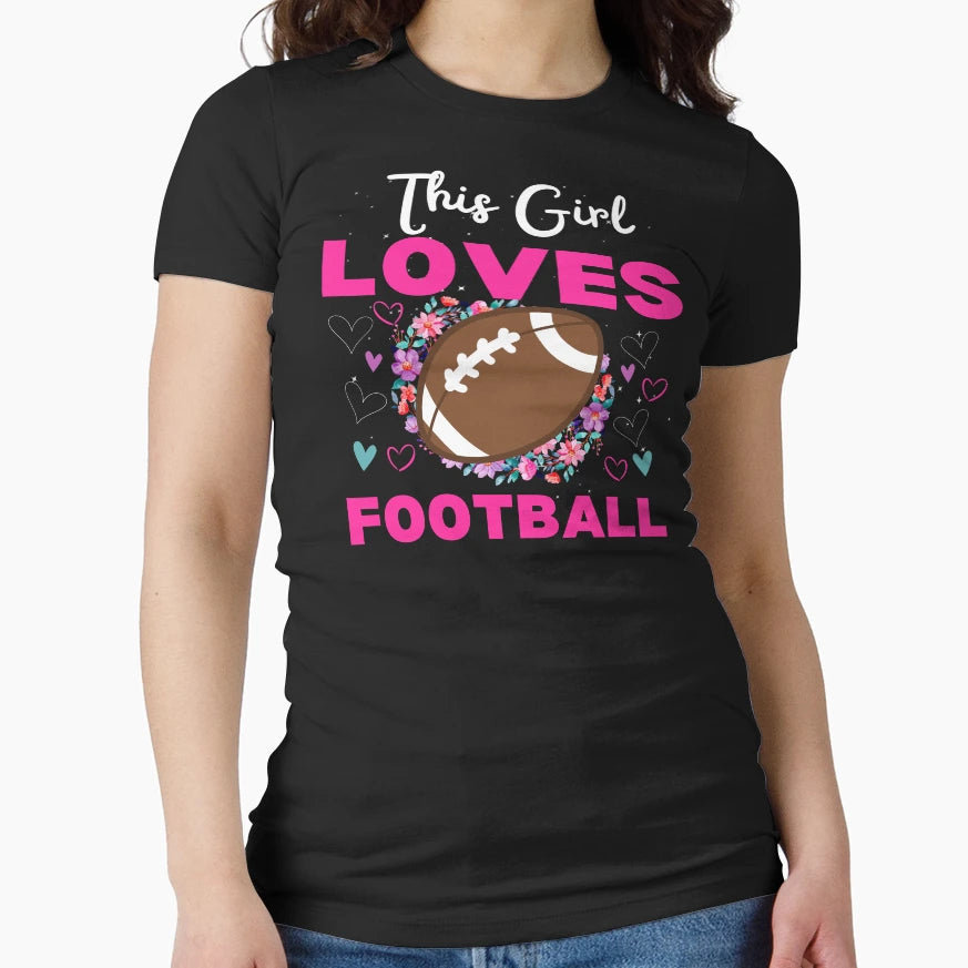 This Loves Football Womens T-Shirt - Custom Art Print for Adults - T-Shirt, Sweatshirt, Hoodie