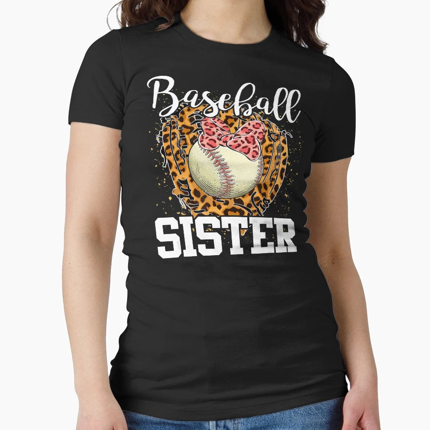 Baseball Sister Mothers Day Baseball T-Shirt - Custom Art Print Men Women - T-Shirt, Sweatshirt, Hoodie