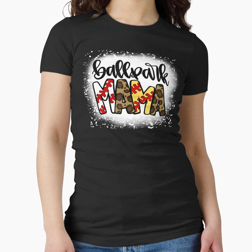 Ballpark Mom Mama Baseball Softball T-Shirt - Aesthetic Graphic Unisex - T-Shirt, Sweatshirt, Hoodie