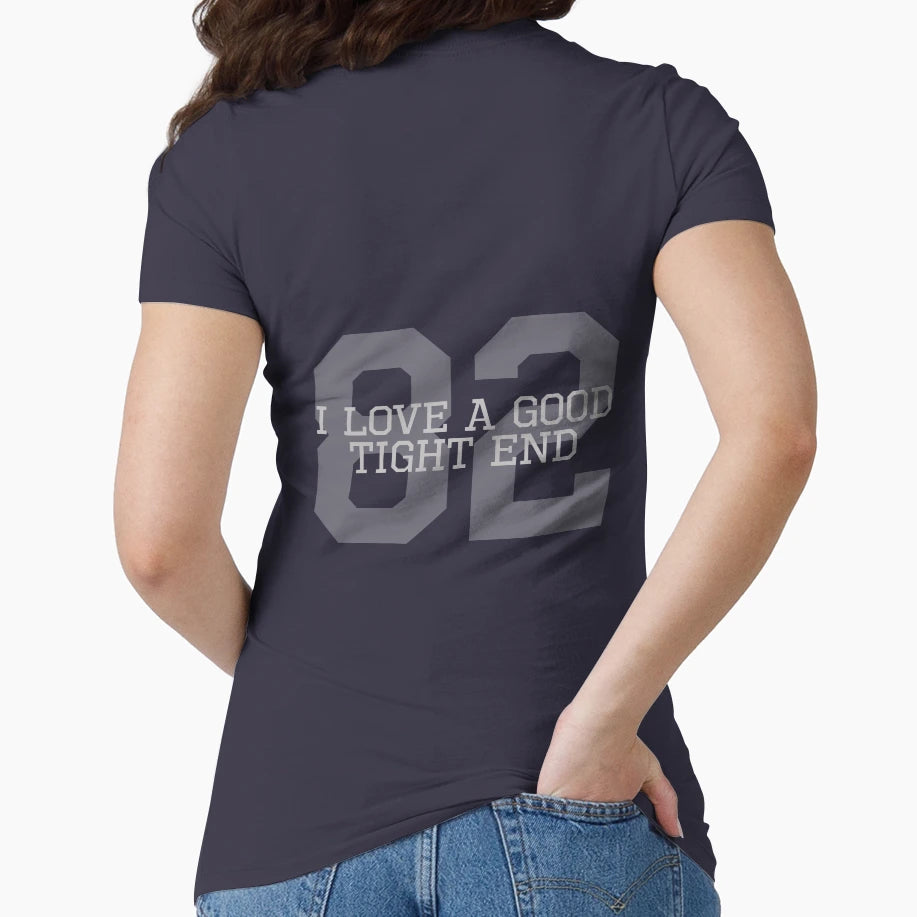 I Love Good Tight End Silver T-Shirt - Custom Art Print Unisex - T-Shirt, Sweatshirt, Hoodie