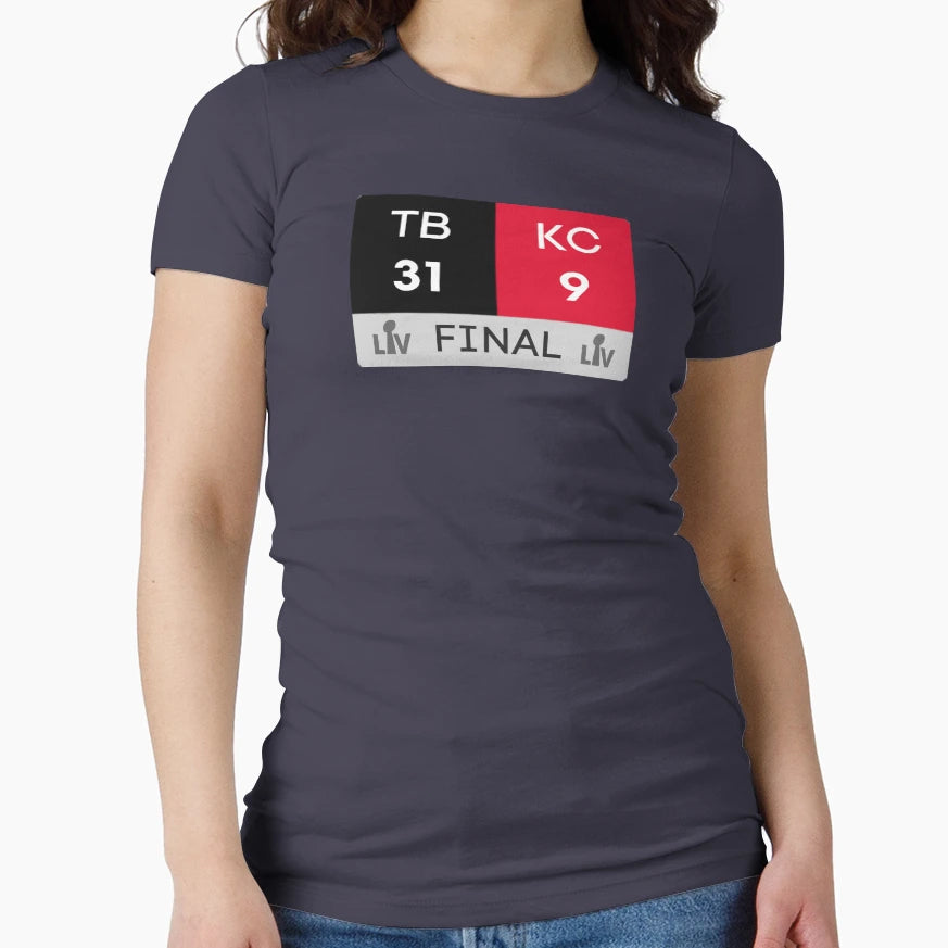 Super Bowl Lv 2021 Final Score Tampa Bay T-Shirt - Minimalist Print Unisex - T-Shirt, Sweatshirt, Hoodie