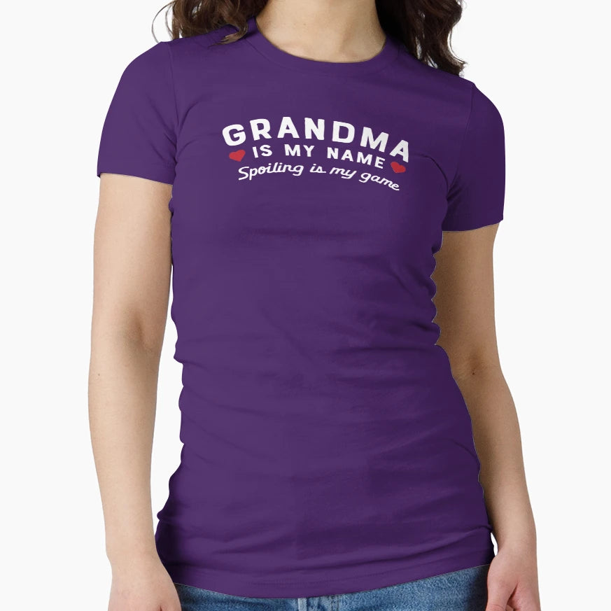 Grandma Is My Name Spoiling Is My Game T-Shirt - Trendy Graphic Men Women - T-Shirt, Sweatshirt, Hoodie
