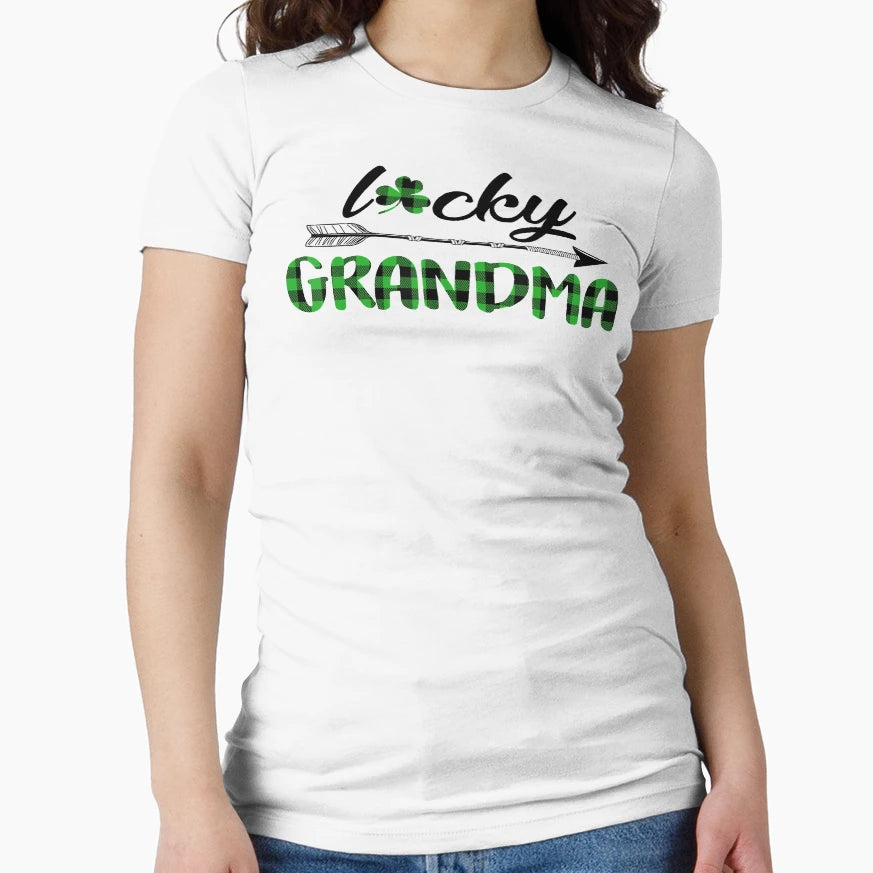 Lucky Grandma Plaid St Patricks Day T-Shirt - Streetwear Style Men Women - T-Shirt, Sweatshirt, Hoodie