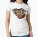 Game Day Leopard Heart Football Mom T-Shirt - Custom Art Print Men Women - T-Shirt, Sweatshirt, Hoodie