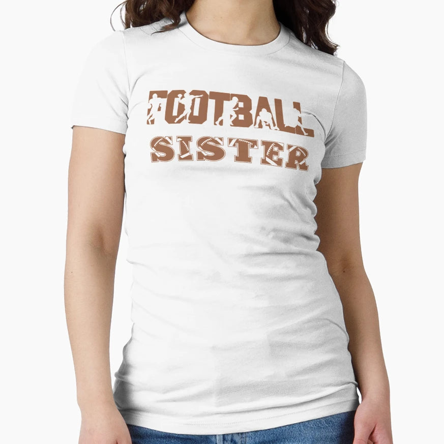Football Sister T-Shirt - Minimalist Print for Adults - T-Shirt, Sweatshirt, Hoodie