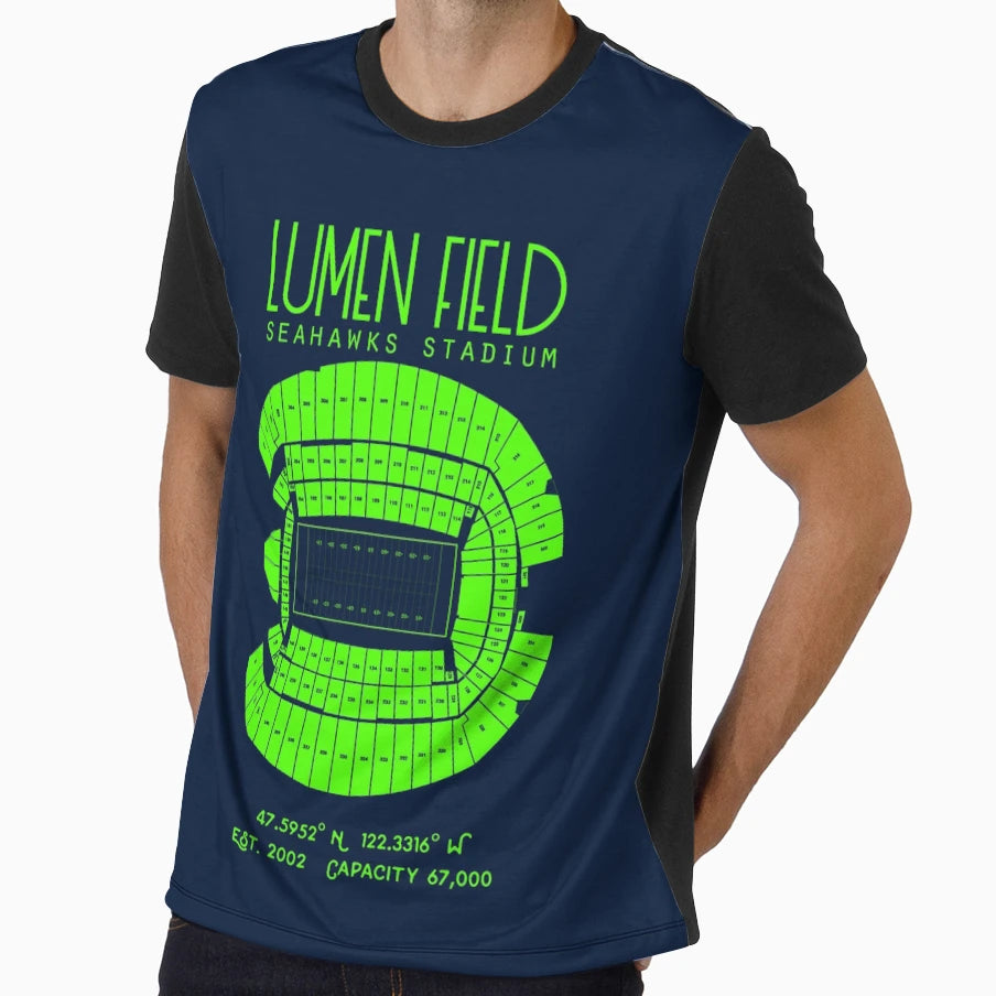 Seattle Seahawks Lumen Field T-Shirt - Casual Everyday Wear for Adults - T-Shirt, Sweatshirt, Hoodie