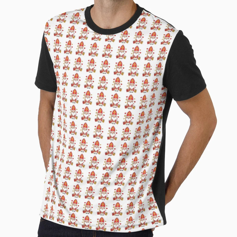 Sinterklaas Patroon Clipart T-Shirt - Streetwear Style Men Women - T-Shirt, Sweatshirt, Hoodie