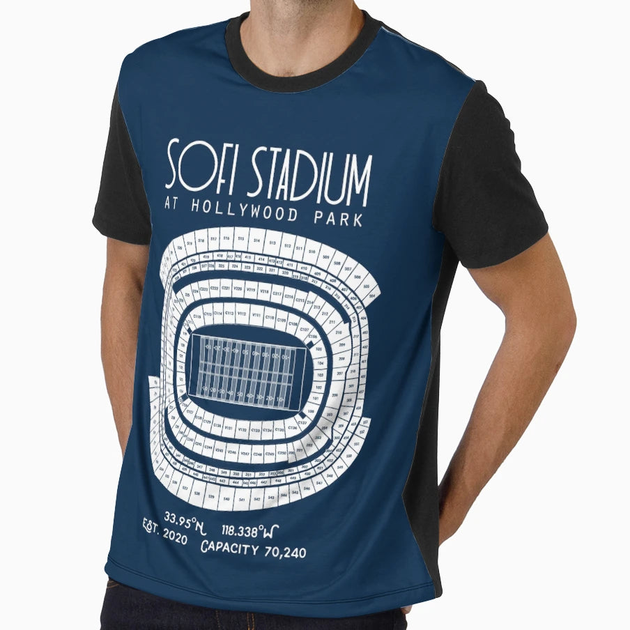 Los Angeles Rams Sofi Stadium Hollywood T-Shirt - Graphic Print for Adults - T-Shirt, Sweatshirt, Hoodie