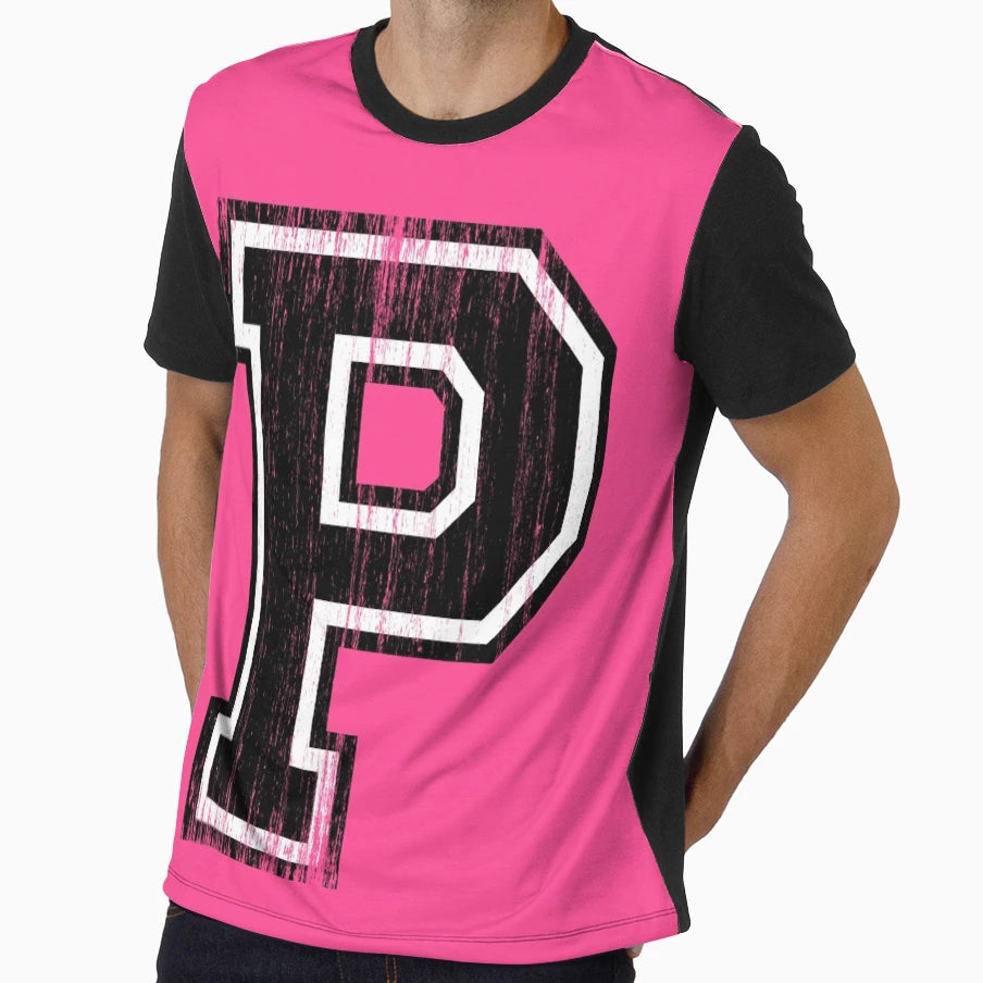 Big Varsity Letter P T-Shirt - Novelty Apparel Men Women - T-Shirt, Sweatshirt, Hoodie