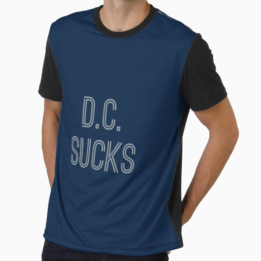 D C Sucks Navy Silver Dallas T-Shirt - Casual Everyday Wear Men Women - T-Shirt, Sweatshirt, Hoodie