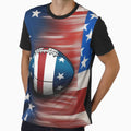 American Gridiron Ball American Flag T-Shirt - Custom Art Print for Adults - T-Shirt, Sweatshirt, Hoodie