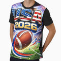 American Football Usa Sports Art T-Shirt - Trendy Graphic for Adults - T-Shirt, Sweatshirt, Hoodie