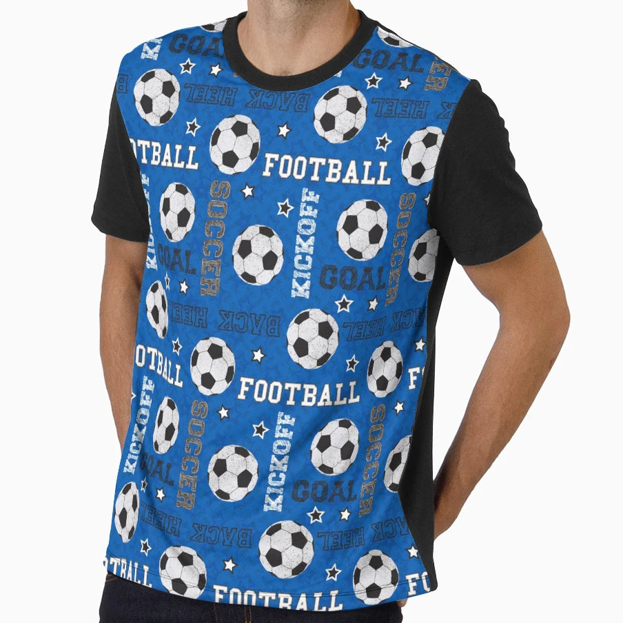 Football Soccer Hall Fame Blue T-Shirt - Custom Art Print for Adults - T-Shirt, Sweatshirt, Hoodie