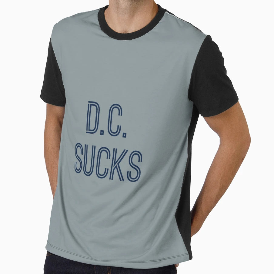 D C Sucks Silver Navy Dallas T-Shirt - Casual Everyday Wear for Adults - T-Shirt, Sweatshirt, Hoodie