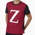 Letter Z Maroon T-Shirt - Custom Art Print Unisex - T-Shirt, Sweatshirt, Hoodie
