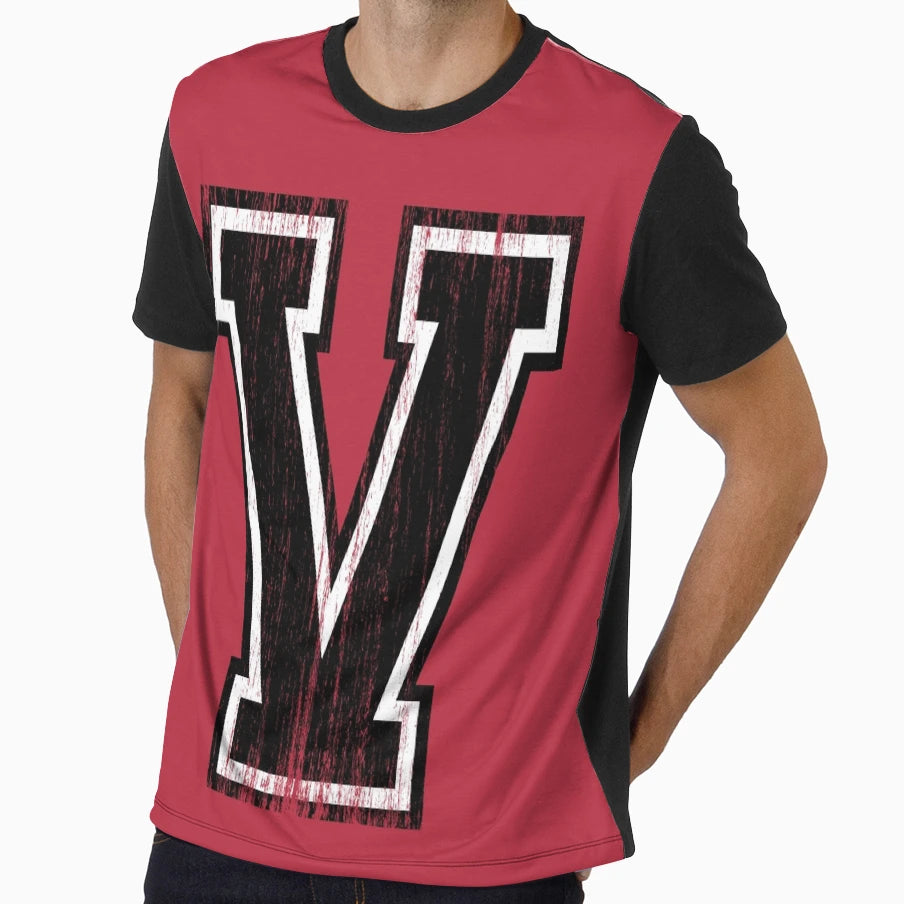 Big Varsity Letter V T-Shirt - Novelty Apparel Unisex - T-Shirt, Sweatshirt, Hoodie